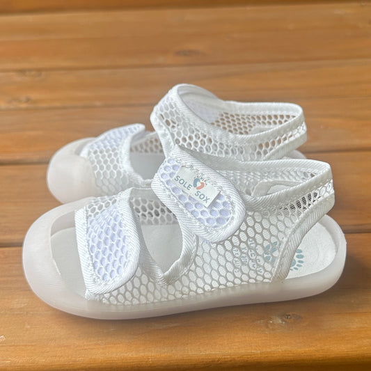 White Mesh Sandals